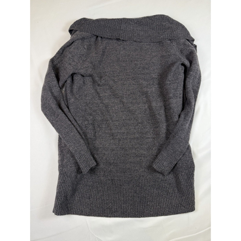 Barefoot Dreams Circle Cardigan Womens M Carbon‎ CozyChic Lite Shawl Collar - Picture 8 of 8